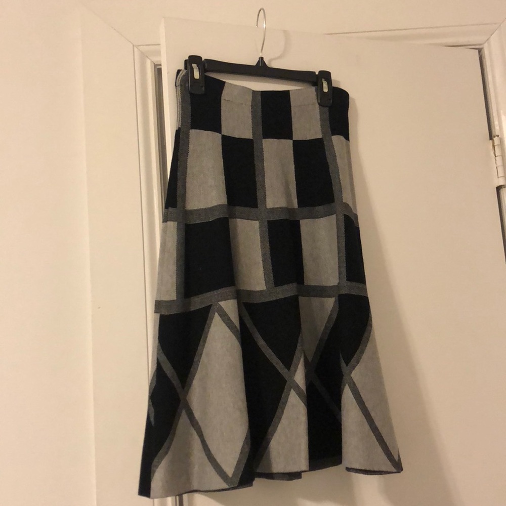 Color block skater skirt
